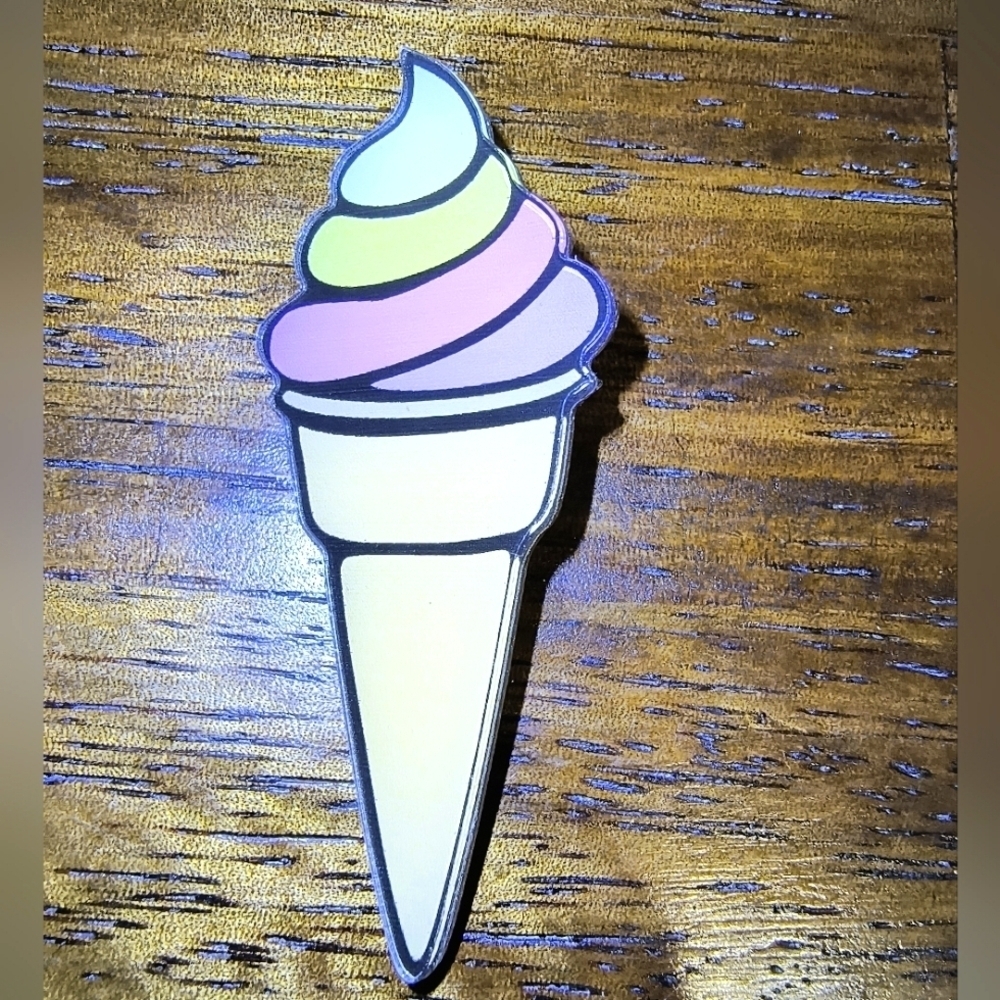 Pastel Ice Cream Cone Enamel Pin